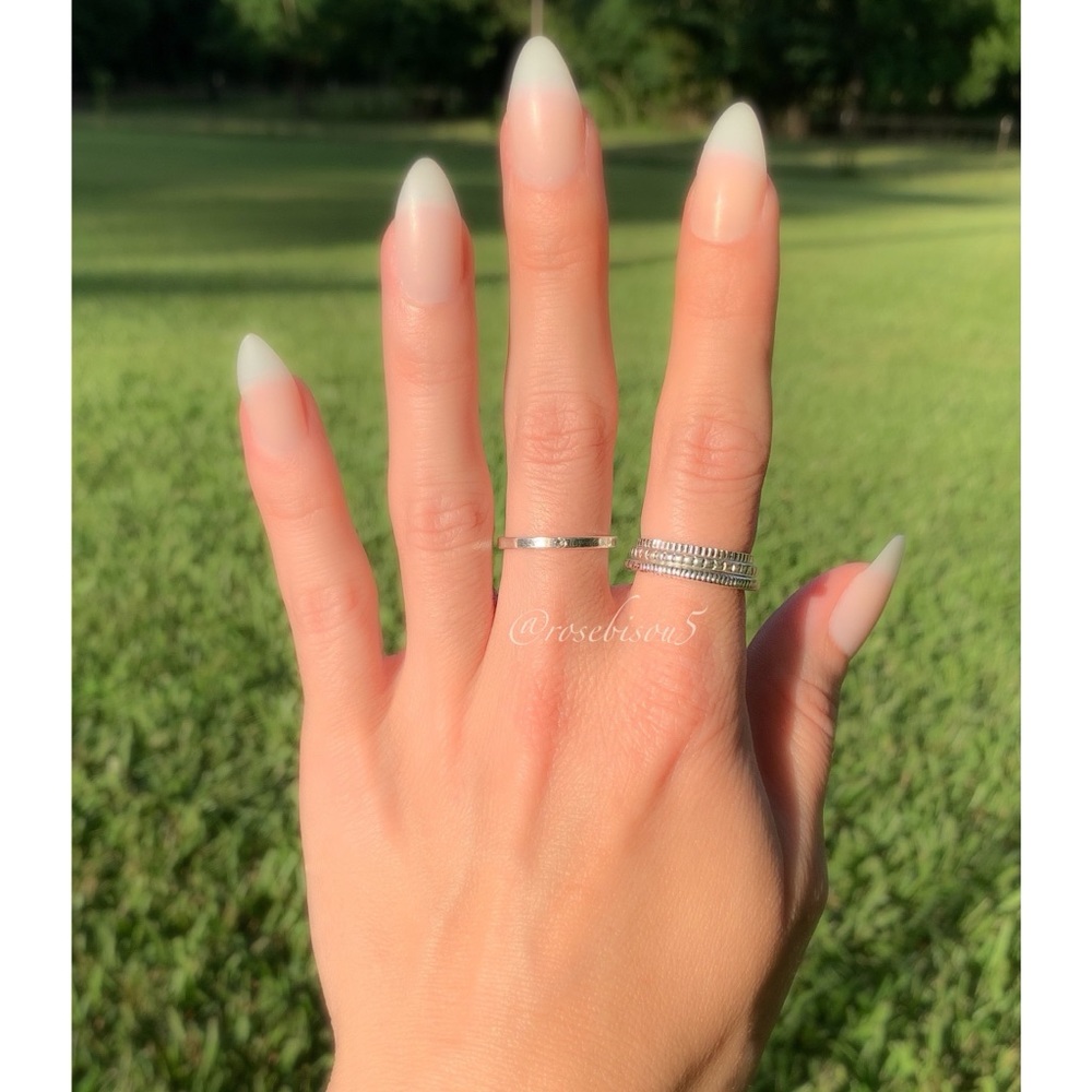 🌙🆕Simulated Diamond Boho Silver Stacking Rings - Picture 7 of 7
